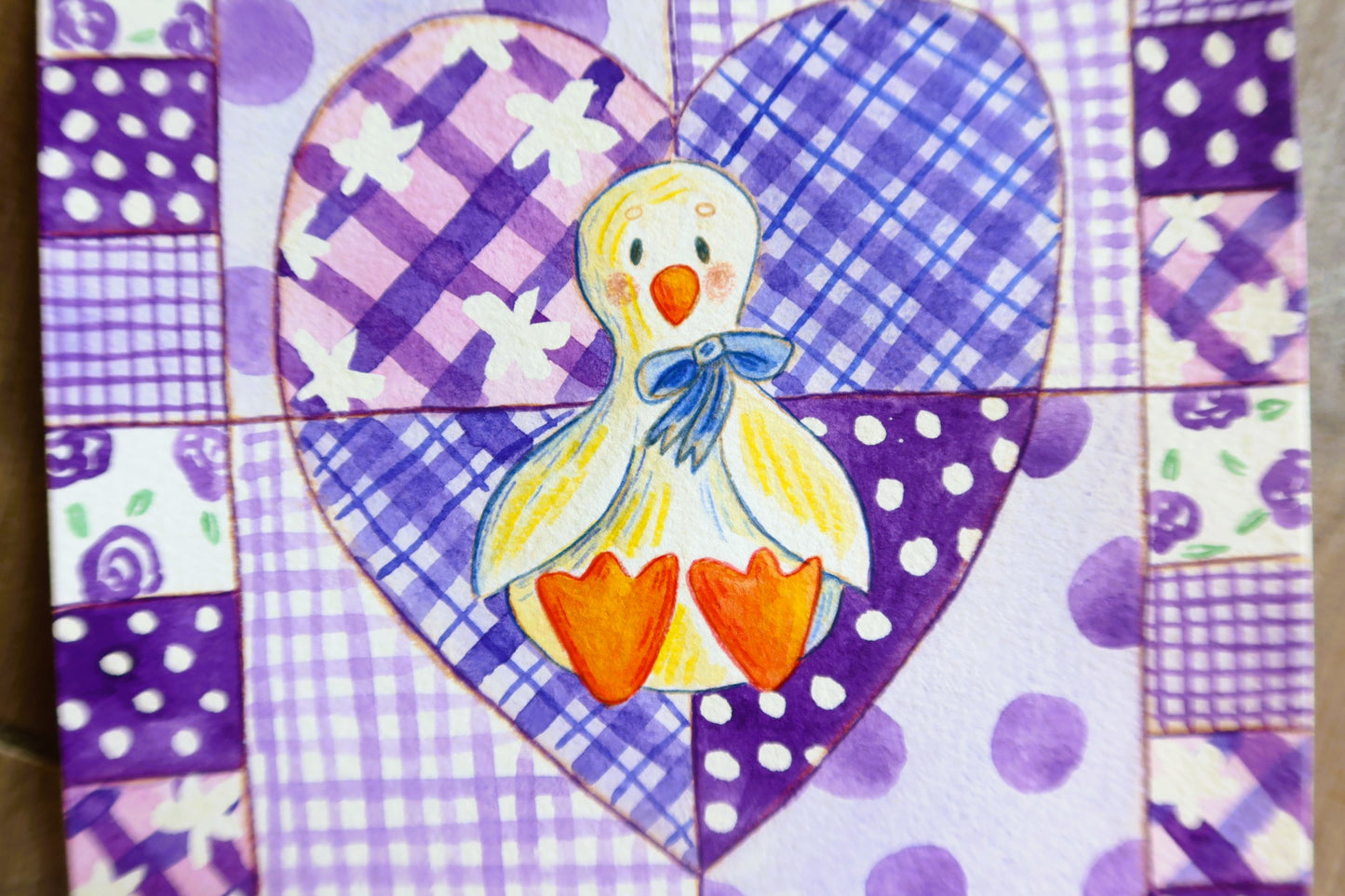 Petite oie sur son plaid