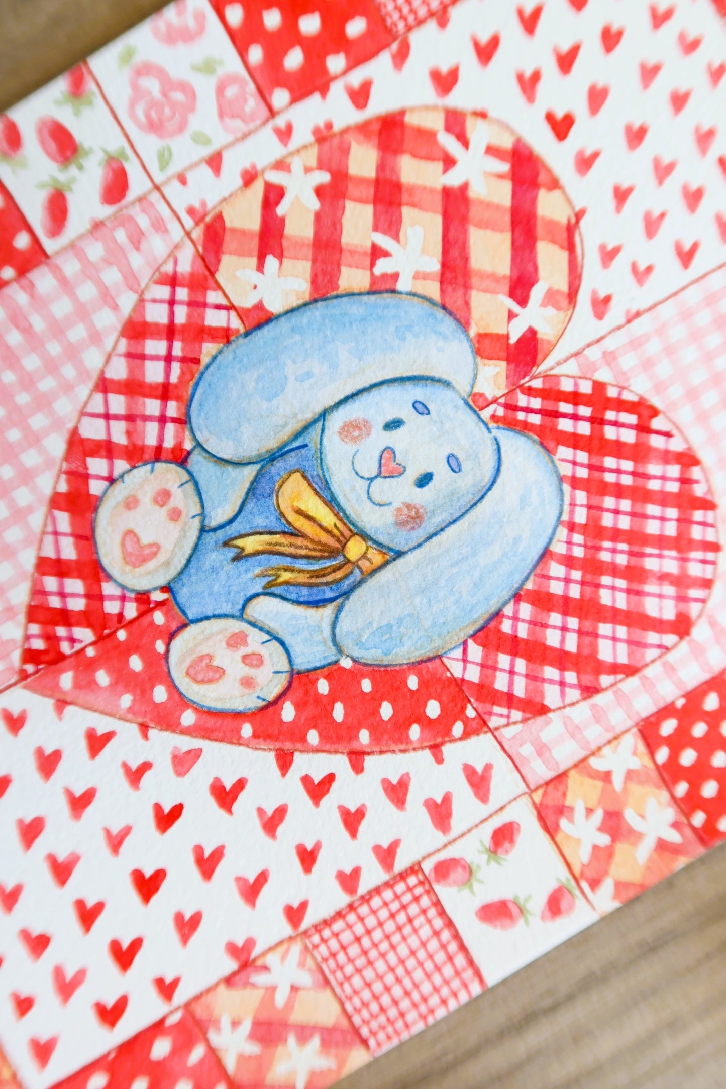 Petit lapin sur son plaid