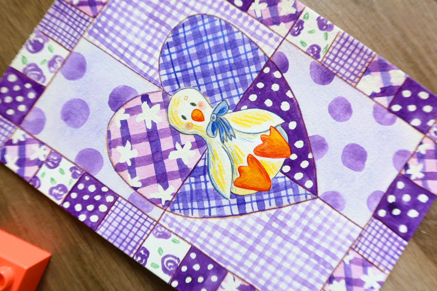 Petite oie sur son plaid