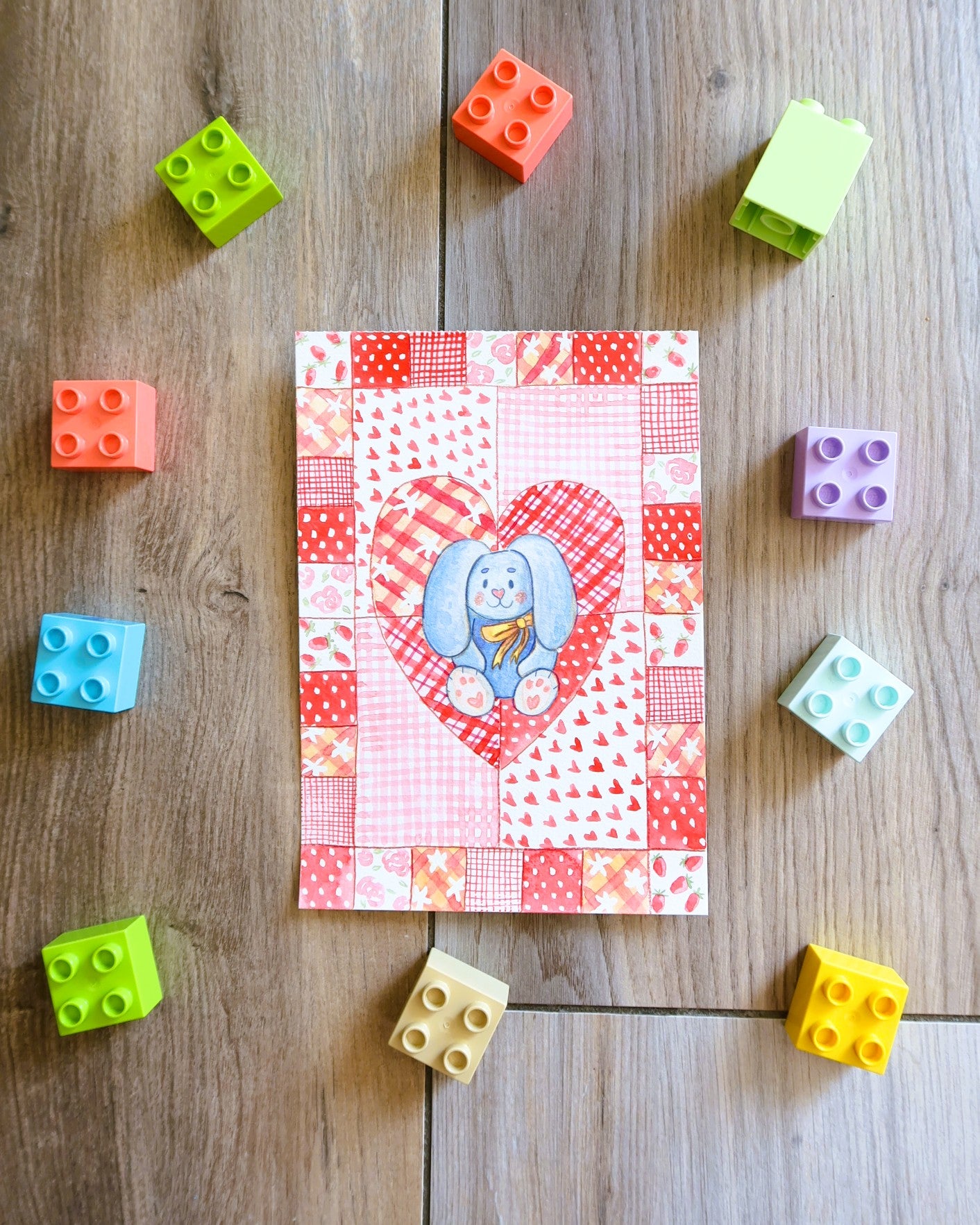 Petit lapin sur son plaid